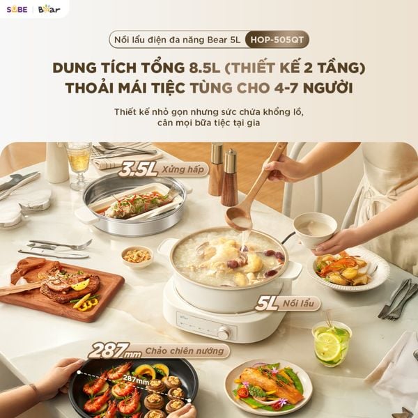 Bộ khay nấu tách rời - Linh hoạt theo từng món