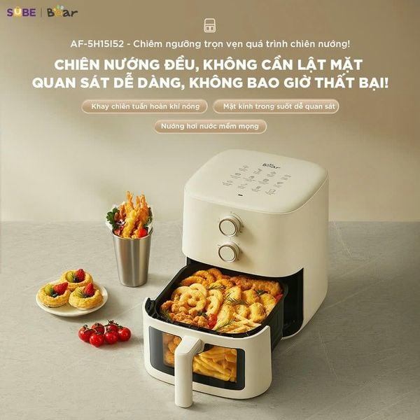 nồi chiên không dầu Bear 5L AF-5H15I52