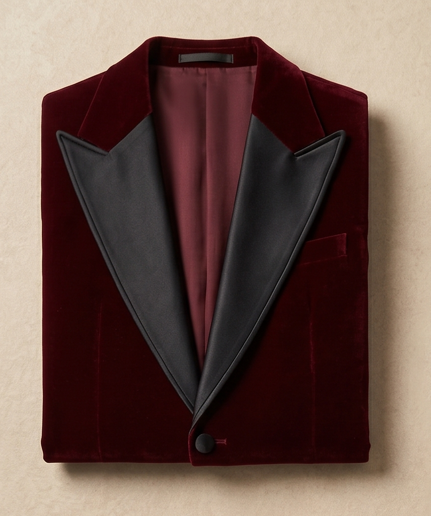 VELVET PEAK LAPEL DINNER BLAZER