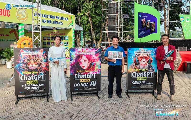 Ra mắt bộ sách Kiếm tiền cùng CHATGPT tại Festival Biên Hòa