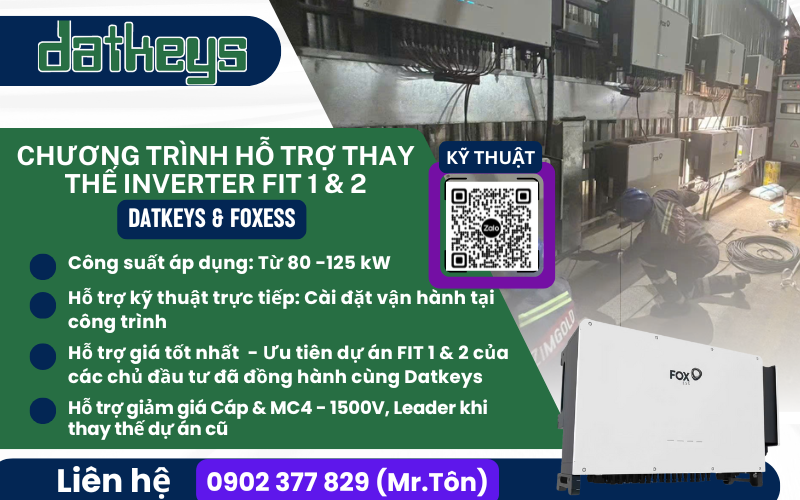 Thay Inverter cũ, tối ưu lợi nhuận dài hạn - Giải pháp toàn diện từ Datkeys & FoxEss