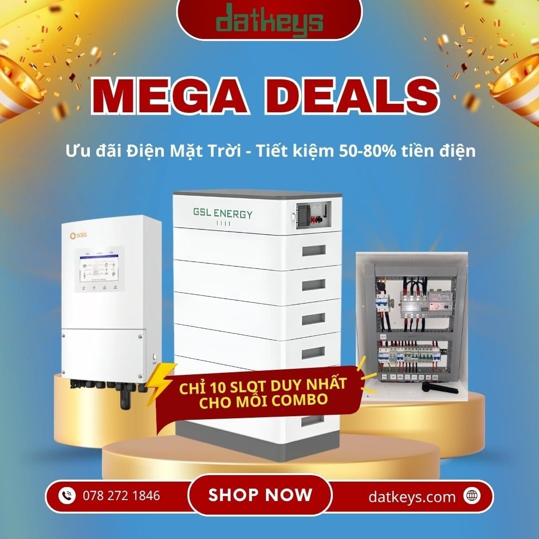 SIÊU ƯU ĐÃI ĐẠI LỄ 30/4 - 1/5: COMBO ĐIỆN MẶT TRỜI HYBRID GIÁ TỐT - TẶNG QUÀ ĐẾN 2 TRIỆU ĐỒNG