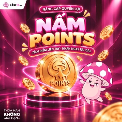 NẤM POINTS: Tích Điểm Thả Ga – Nâng Hạng Đặc Quyền Cùng Nấm 18