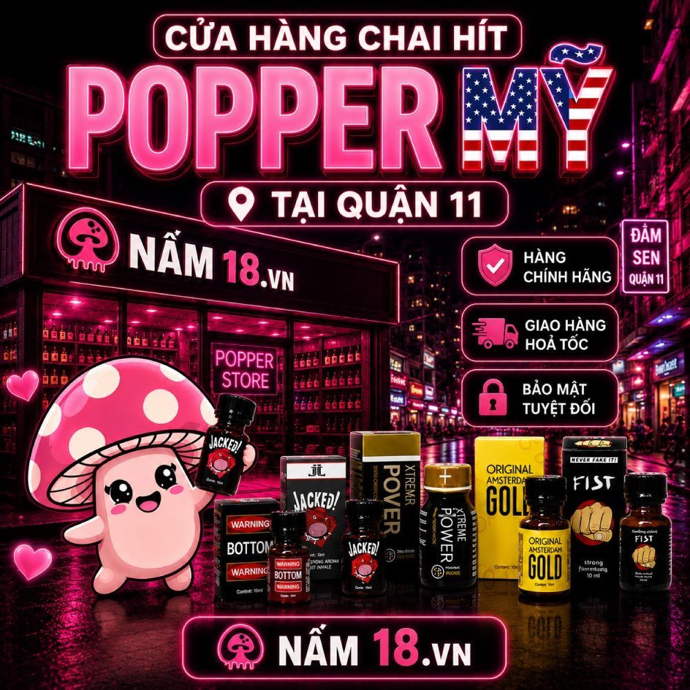 Cửa hàng chai hít popper usa chính hãng tại quận 11