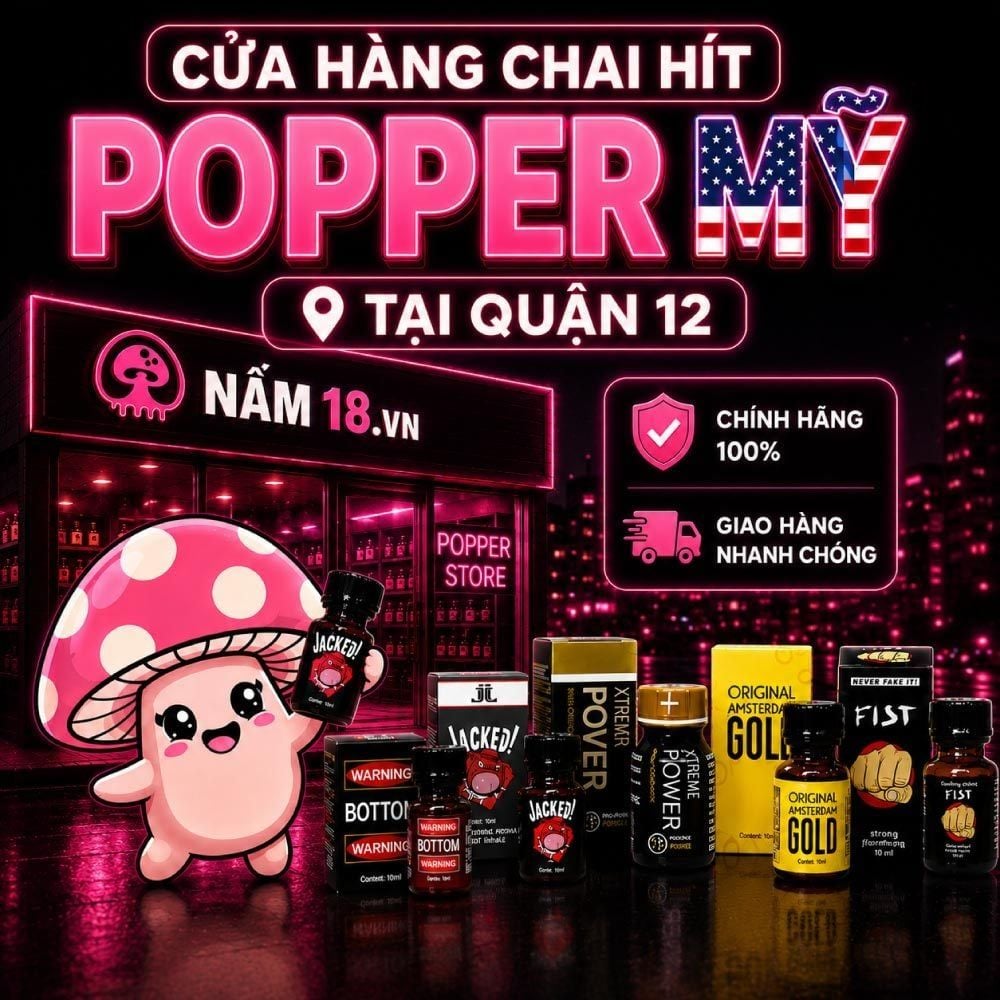 Cửa hàng Chai hít Popper USA chính hãng tại Quận 12