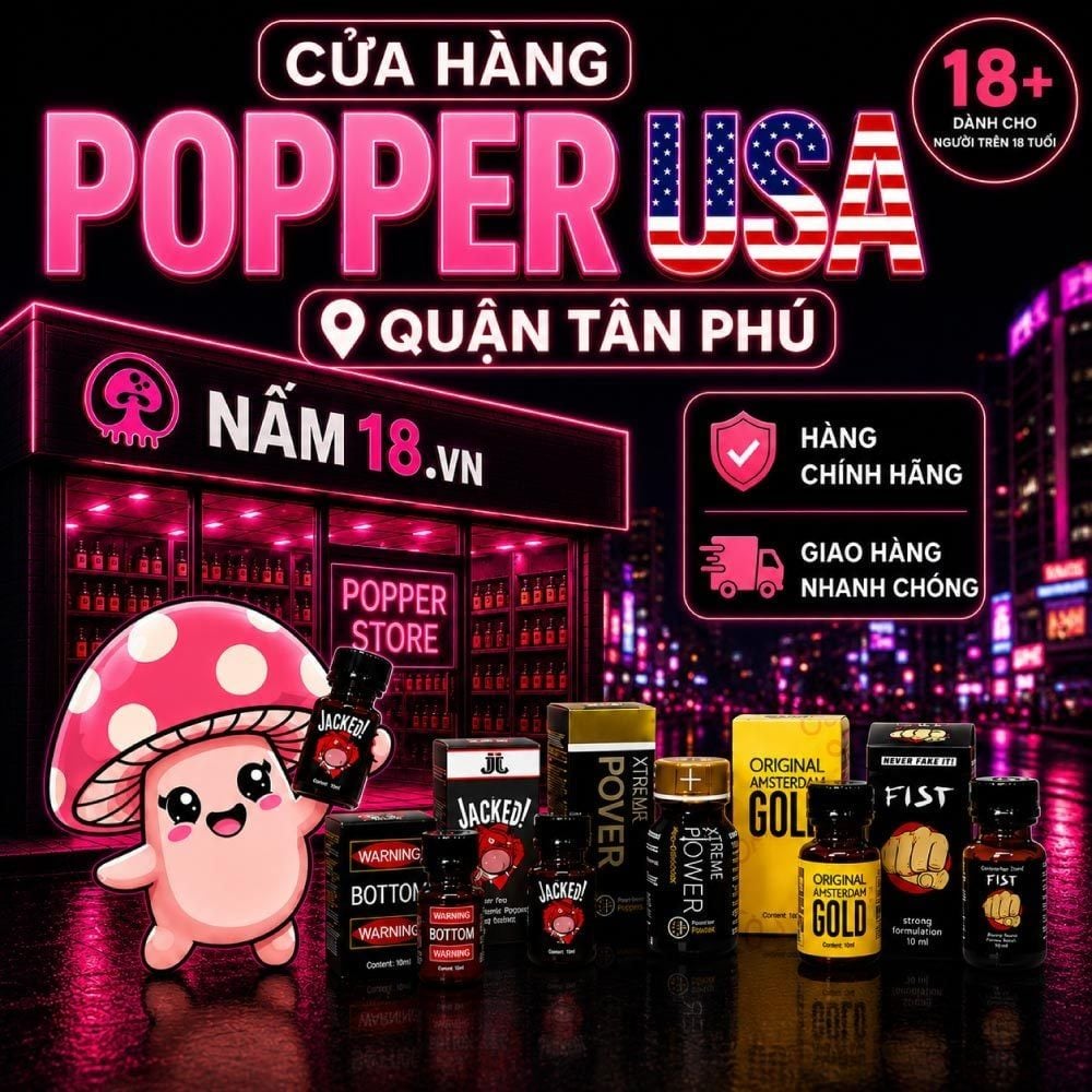 Cửa hàng chai hít Popper USA chính hãng tại Quận Tân Phú