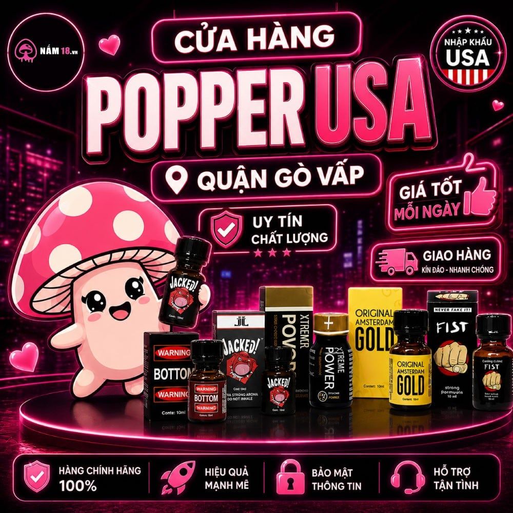 Cửa hàng chai hít Popper USA quận Gò Vấp uy tín giá tốt