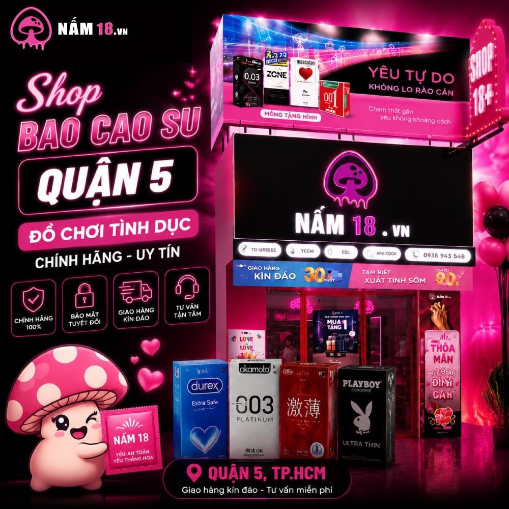 Shop bao cao su quận 5 đồ chơi tình dục chính hãng uy tín