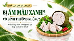 Chả Lụa Gói Lá Chuối Bị Ám Màu Xanh Có Bình Thường Không?