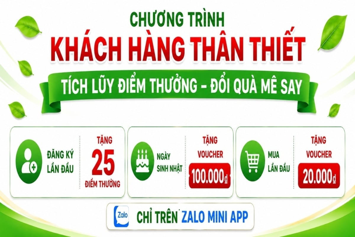 Chương Trình Khách Hàng Thân Thiết Trên Zalo Mini App - Giò Chả Cửu Long