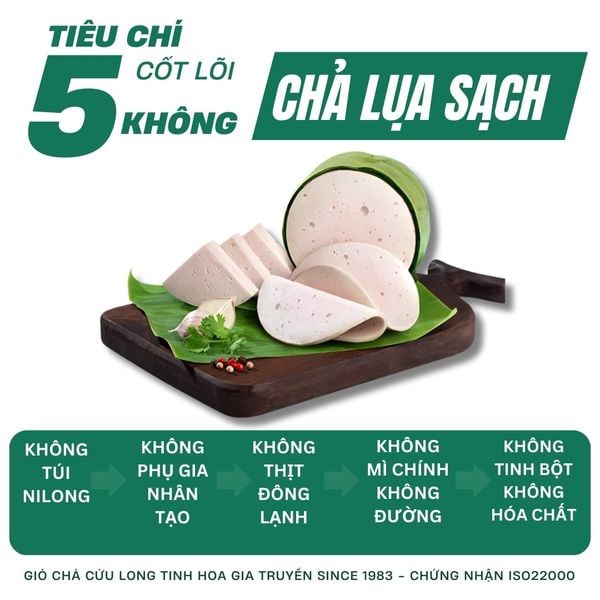 Sản phẩm chả lụa 5 chất lượng khác biệt đỉnh cao tinh khiết