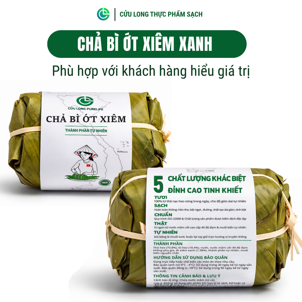 cha bi ot xiem xanh cuu long 6 - Giò Chả Cửu Long