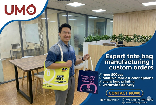 Custom Tote Bag Manufacturing: Premium Quality, Made in Vietnam, Worldwide Delivery
