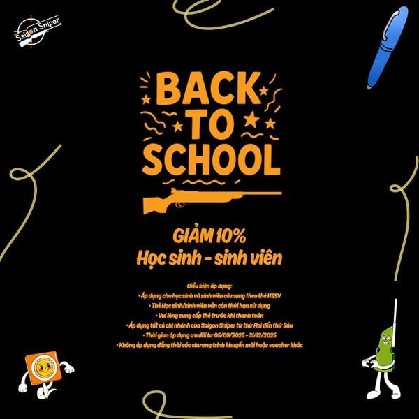 📚 BACK TO SCHOOL – GIẢM 10% DÀNH CHO HỌC SINH, SINH VIÊN 🎒