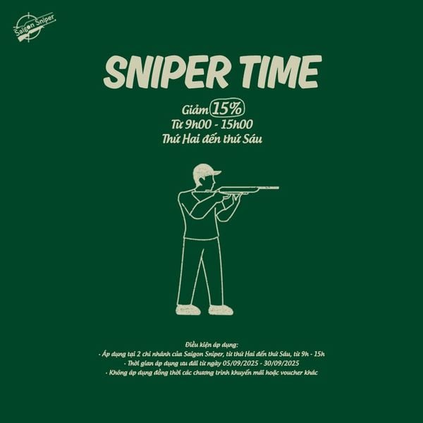 SNIPER TIME - NHẬN NGAY 15% OFF