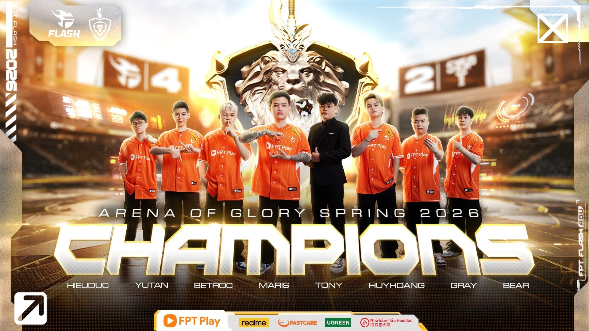 BACK TO BACK - FPT FLASH BẢO VỆ THÀNH CÔNG NGÔI VƯƠNG ĐẤU TRƯỜNG DANH VỌNG MÙA XUÂN 2026
