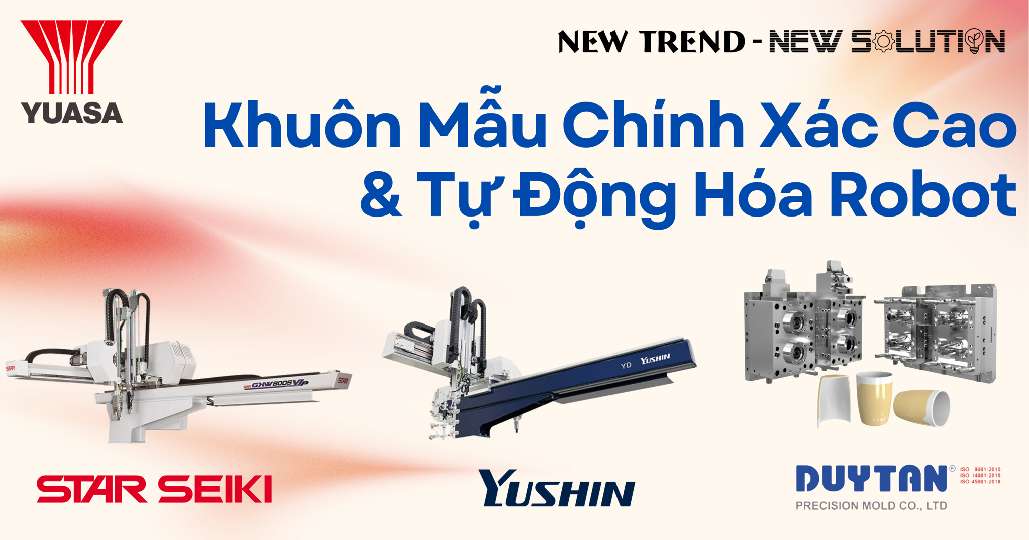 CÔNG NGHỆ KHUÔN VÀ ROBOT PHỤ TRỢ TRONG NGÀNH ÉP NHỰA