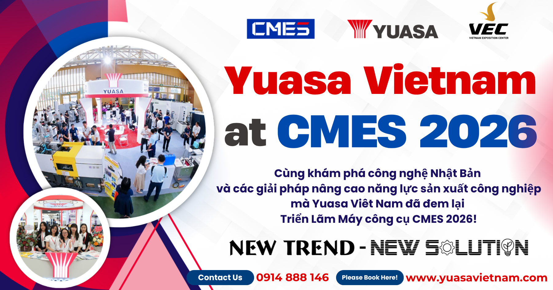 Yuasa Việt Nam tham gia Triển lãm Máy công cụ Quốc tế CMES 2026 - VEC Hà Nội