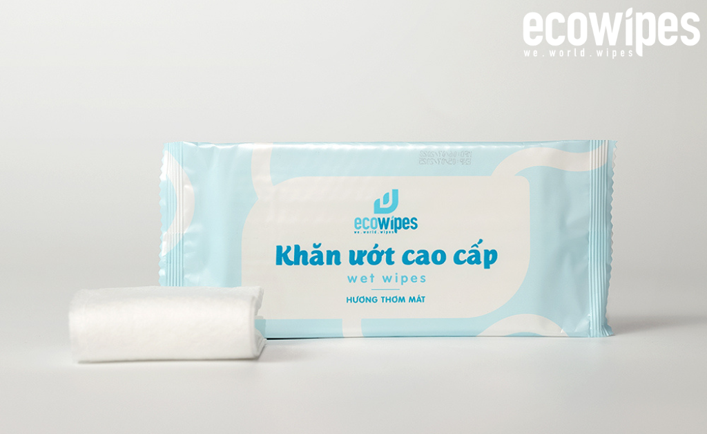 Gia công sản xuất khăn ướt 1 tờ in logo theo yêu cầu trọn gói