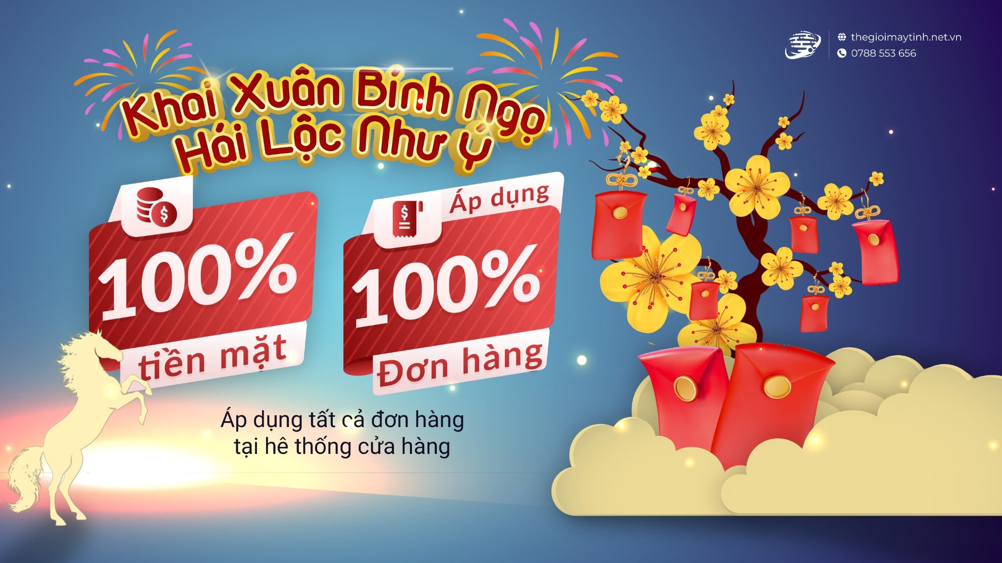 KHAI XUÂN BÍNH NGỌ - HÁI LỘC NHƯ Ý CÙNG THẾ GIỚI MÁY TÍNH