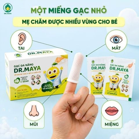 GẠC ĐA NĂNG DR.MAYA - KHÔNG CHỈ VỆ SINH MIỆNG, CÒN HỖ TRỢ CHĂM SÓC MẮT, MŨI, TAI CHO BÉ