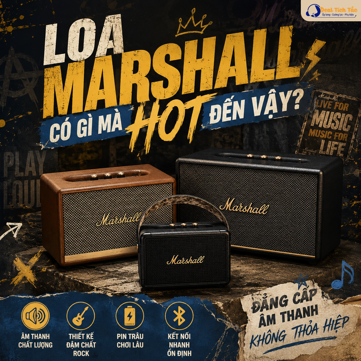 LOA MARSHALL CÓ GÌ MÀ HOT ĐẾN VẬY? KHÔNG CHỈ ĐỂ NGHE NHẠC MÀ CÒN NÂNG TẦM CẢ KHÔNG GIAN SỐNG
