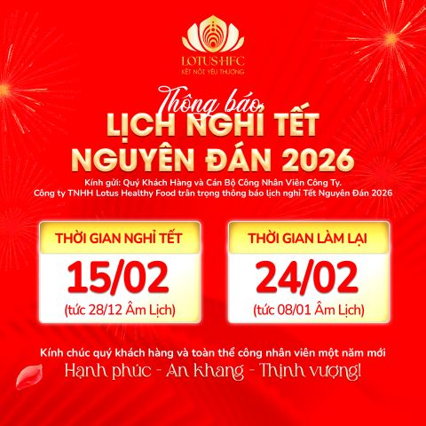 LOTUS HFC THÔNG BÁO LỊCH NHẬN ĐƠN – GIAO HÀNG – NGHỈ TẾT NGUYÊN ĐÁN 2026