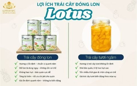 LỢI ÍCH CỦA TRÁI CÂY ĐÓNG LON TRONG KINH DOANH VÀ VẬN HÀNH QUÁN