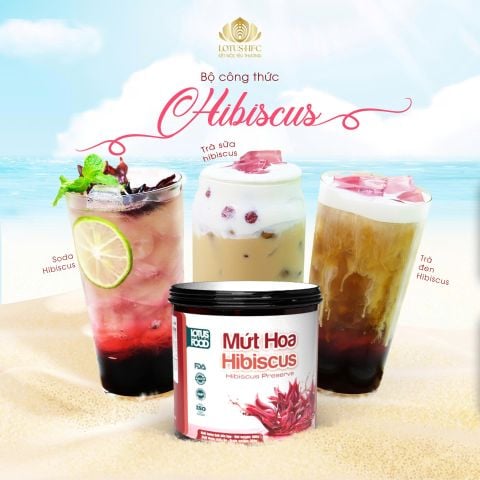 BỘ CÔNG THỨC PHA CHẾ HIBISCUS THƠM NGON, GIẢI NHIỆT DỄ LÀM CHO QUÁN