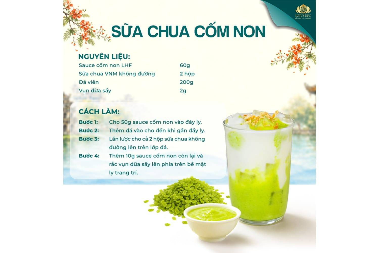 Công thức sữa chua cốm non