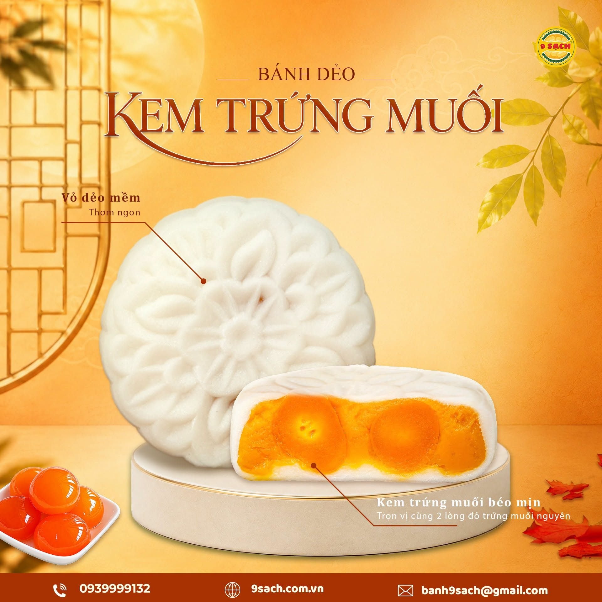BÁNH DẺO KEM TRỨNG MUỐI – HƯƠNG VỊ MỚI CHO MÙA TRUNG THU 2026