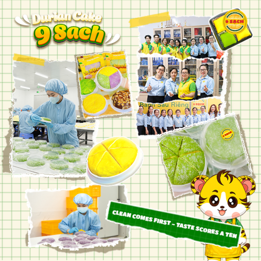 DURIAN CAKE BY 9 SACH: WHERE SUPERIOR QUALITY IS CRAFTED THROUGH A PROFESSIONAL, INTERNATIONALLY STANDARDIZED PROCESS