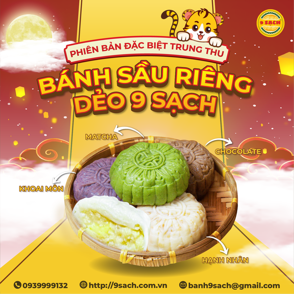 BÁNH TRUNG THU SẦU RIÊNG DẺO 9 SẠCH