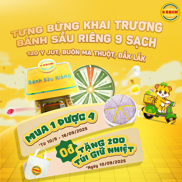 9 SẠCH KHAI TRƯƠNG BUÔN MA THUỘT - ƯU ĐÃI LỚN, QUÀ TẶNG 0Đ