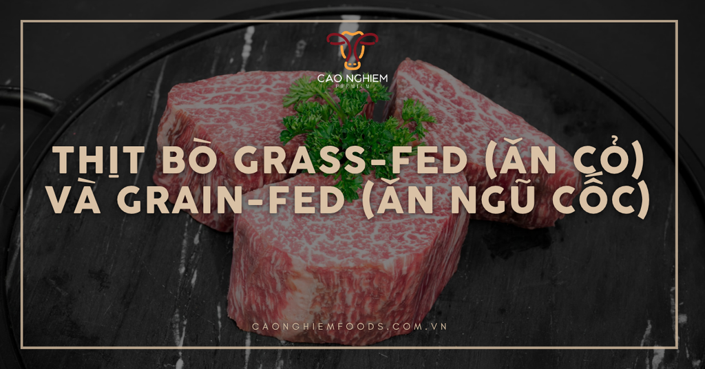 Khám phá thịt bò Grass-fed và Grain-fed: Hương vị, dinh dưỡng khác biệt