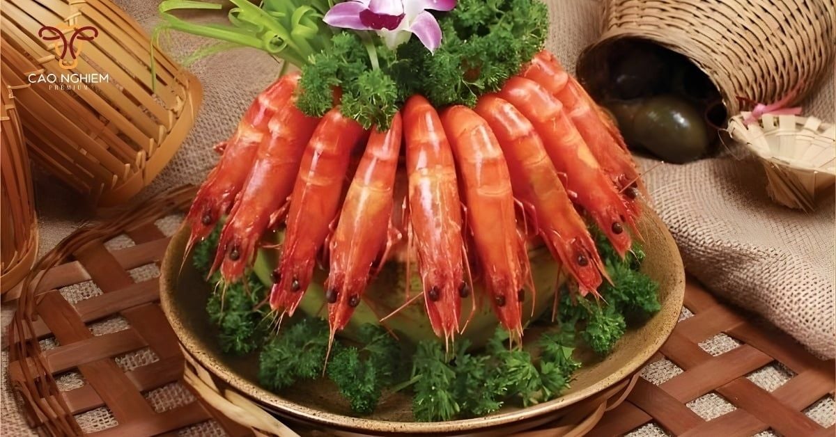 Tôm hấp nước dừa