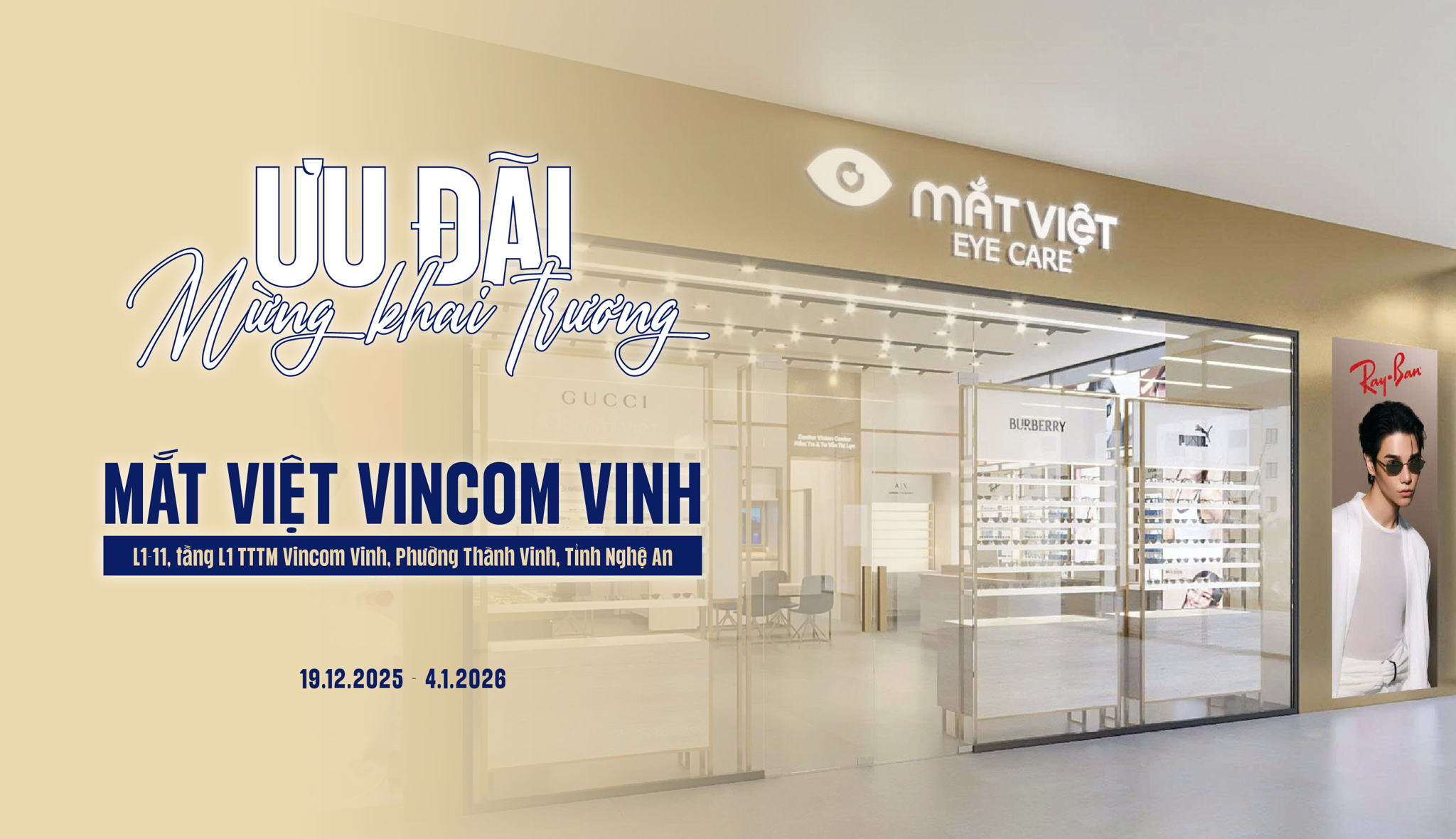 Ưu đãi mừng khai trương Mắt Việt tại Vincom Vinh