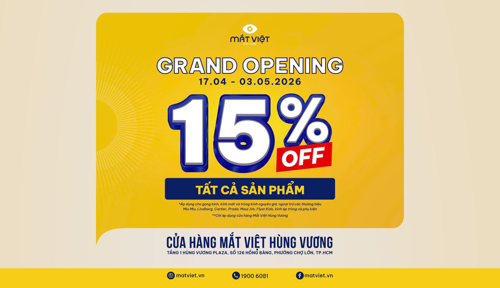 Tưng bừng khai trương Mắt Việt Hùng Vương Plaza