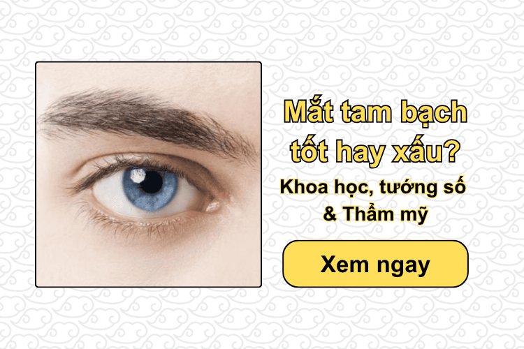 Mắt tam bạch tốt hay xấu? Khoa học, tướng số & Thẩm mỹ