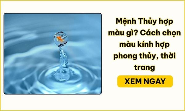 Mệnh Thủy hợp màu gì, kỵ màu gì? Bảng năm sinh và cách chọn kính