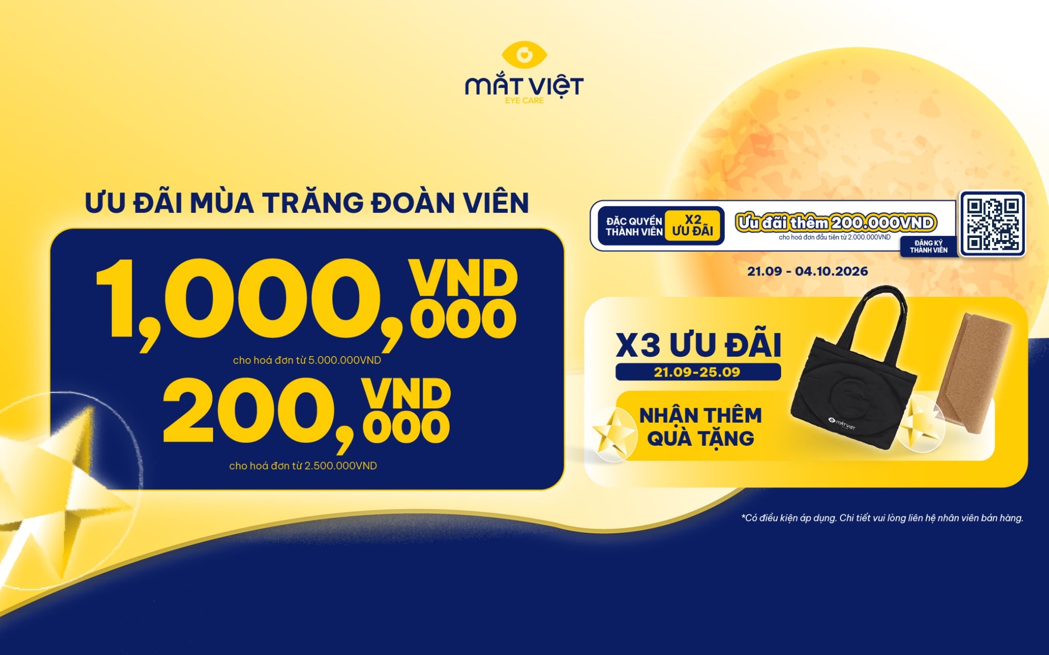 Trung thu đoàn viên, ưu đãi gấp 3 khi mua sắm tại Mắt Việt