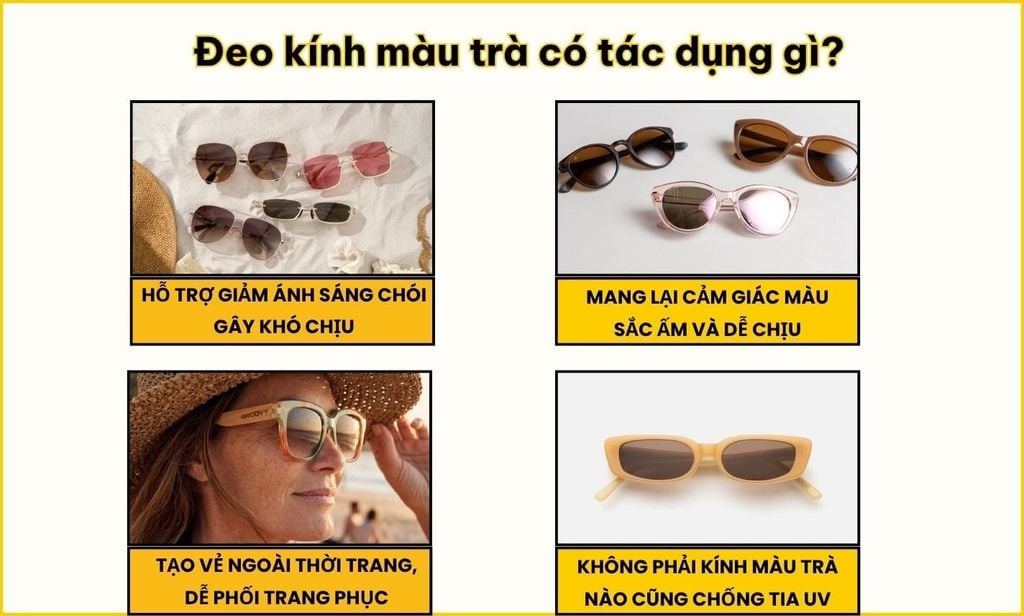 Các kiểu kính màu trà dành cho nam và nữ