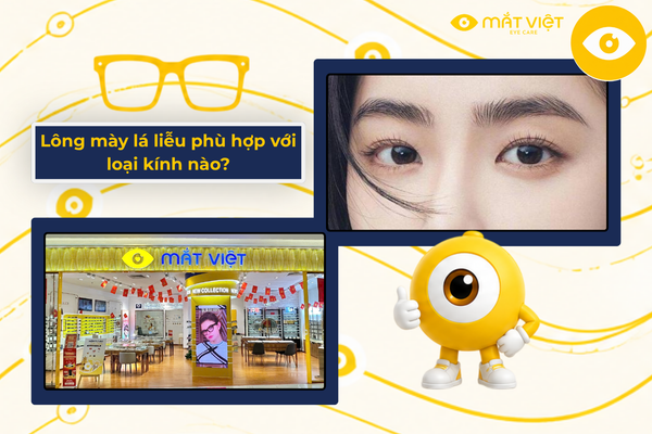 Lông mày lá liễu phù hợp với loại kính nào?