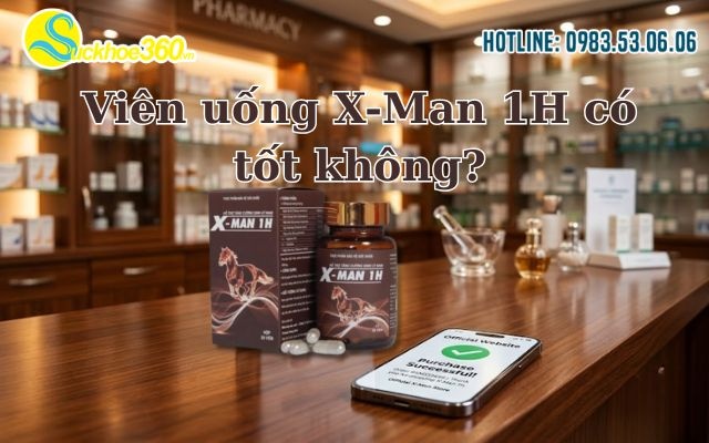 Viên uống X-Man 1H có tốt không? Giá bao nhiêu, mua ở đâu?