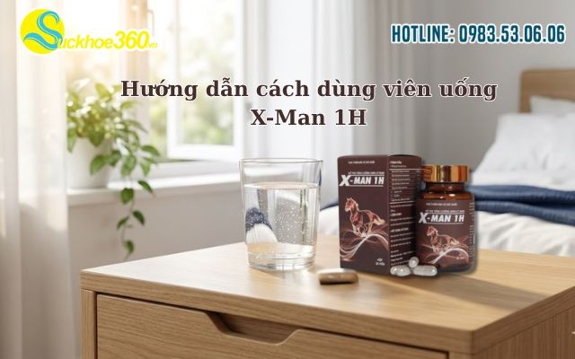 Hướng dẫn cách dùng viên uống X-Man 1H hiệu quả nhất
