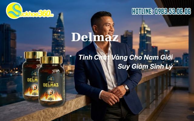 Viên Delmaz Tinh Chất Vàng Cho Nam Giới Suy Giảm Sinh Lý