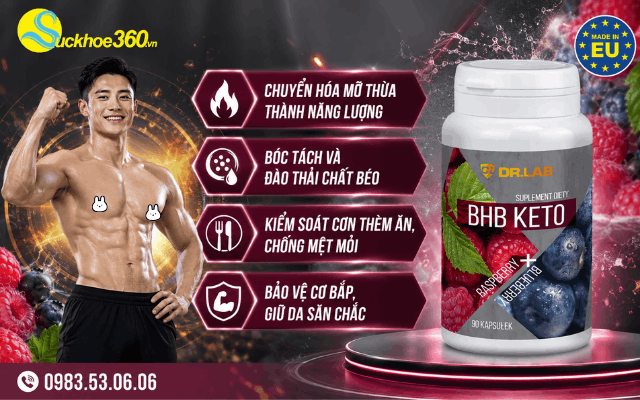 Công dụng vượt trội của thuốc uống giảm cân BHB KETO 90 viên