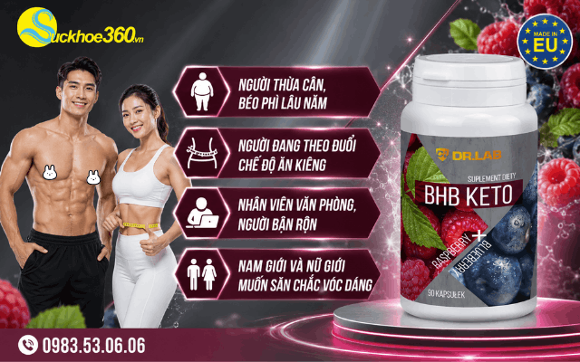 Đối tượng nên sử dụng viên uống giảm mỡ toàn thân BHB KETO 90 viên