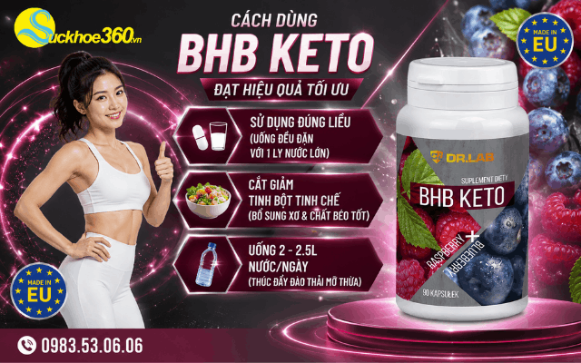 Cách dùng viên thải mỡ BHB KETO 90 viên đạt hiệu quả tối ưu