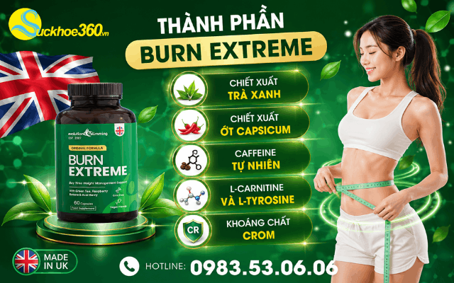 Thành phần có trong thuốc giảm cân nhanh an toàn Burn Extreme
